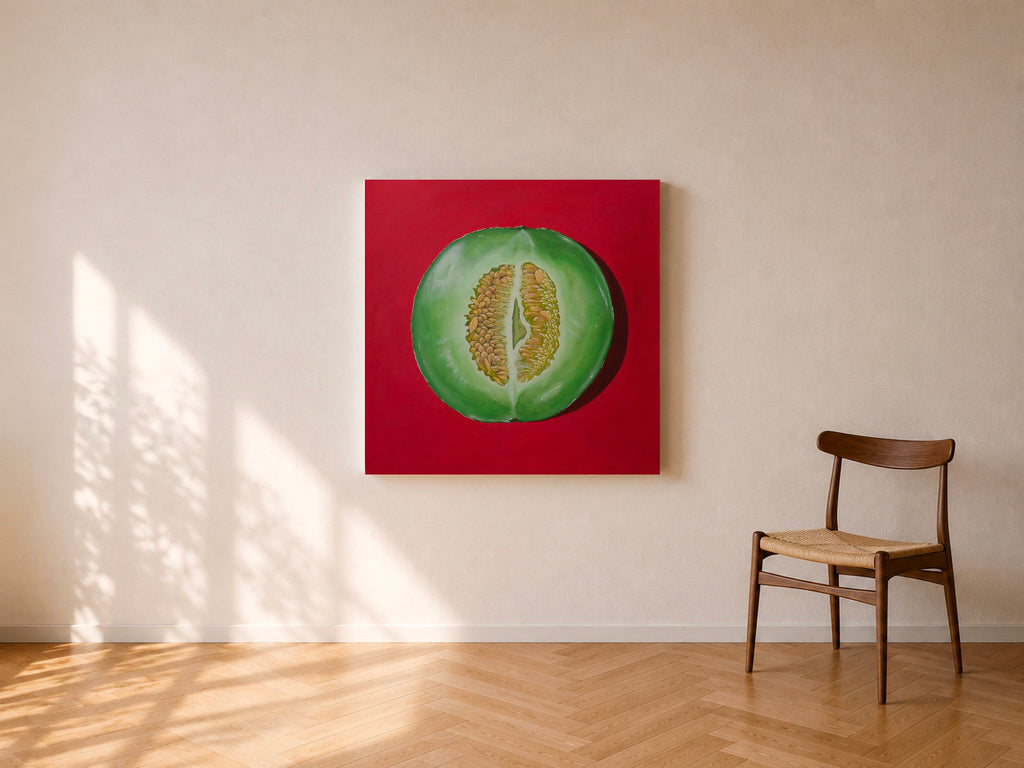 Alva – original acrylic painting on canvas, room view, by Studio Carol