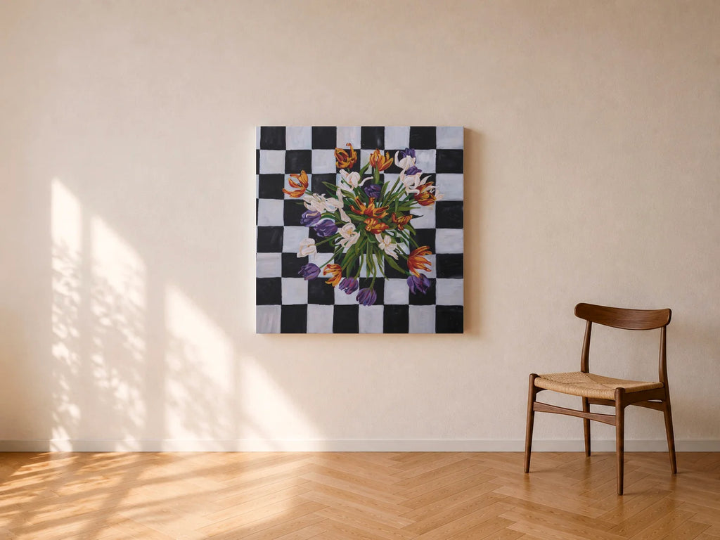 Mae – original acrylic painting on canvas, room view, by Studio Carol