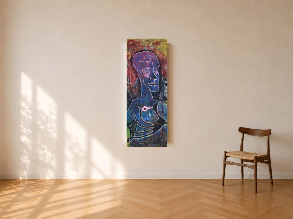 Zola – original mixed media painting, room view, by Studio Carol