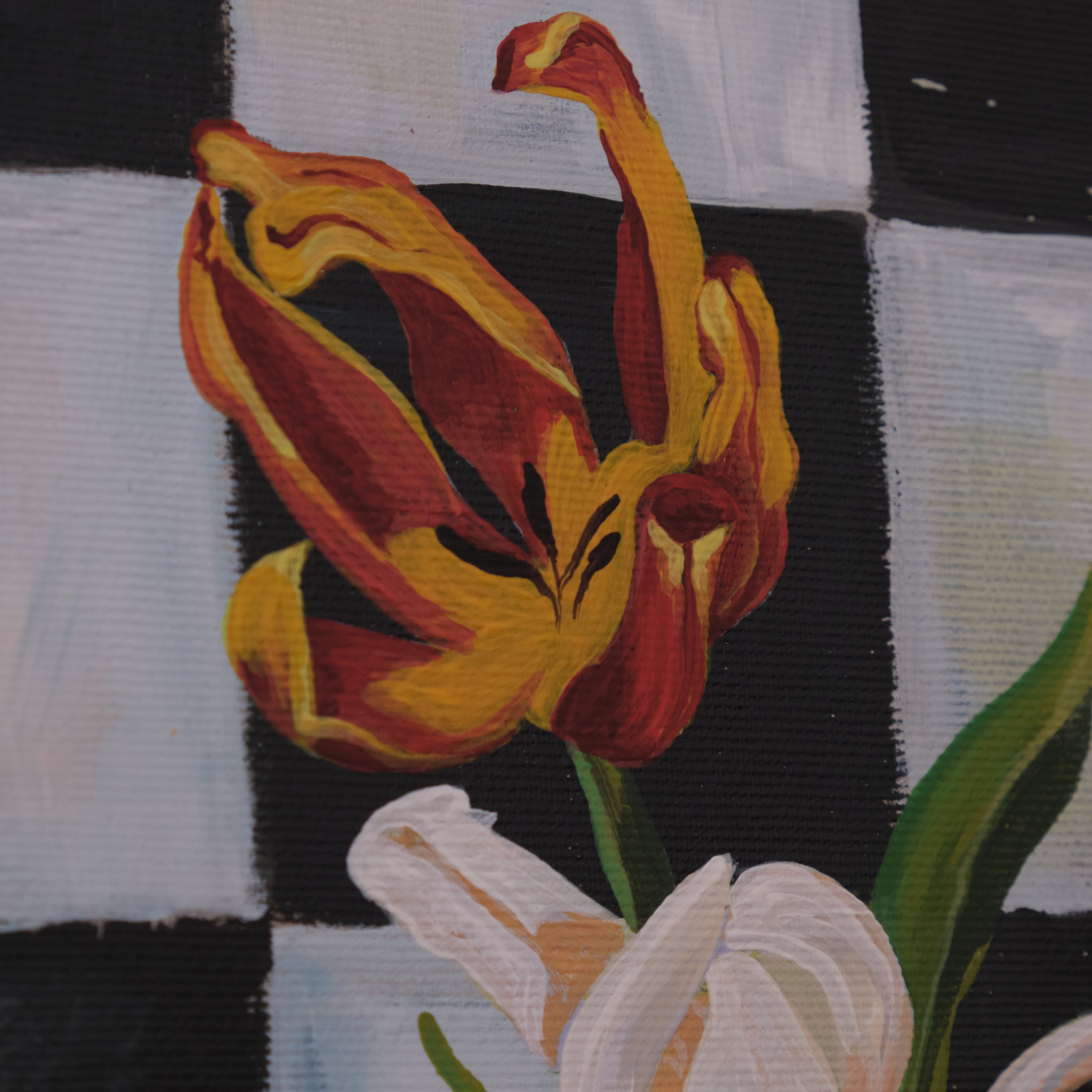 Mae – original acrylic painting on canvas, detail shot, by Studio Carol