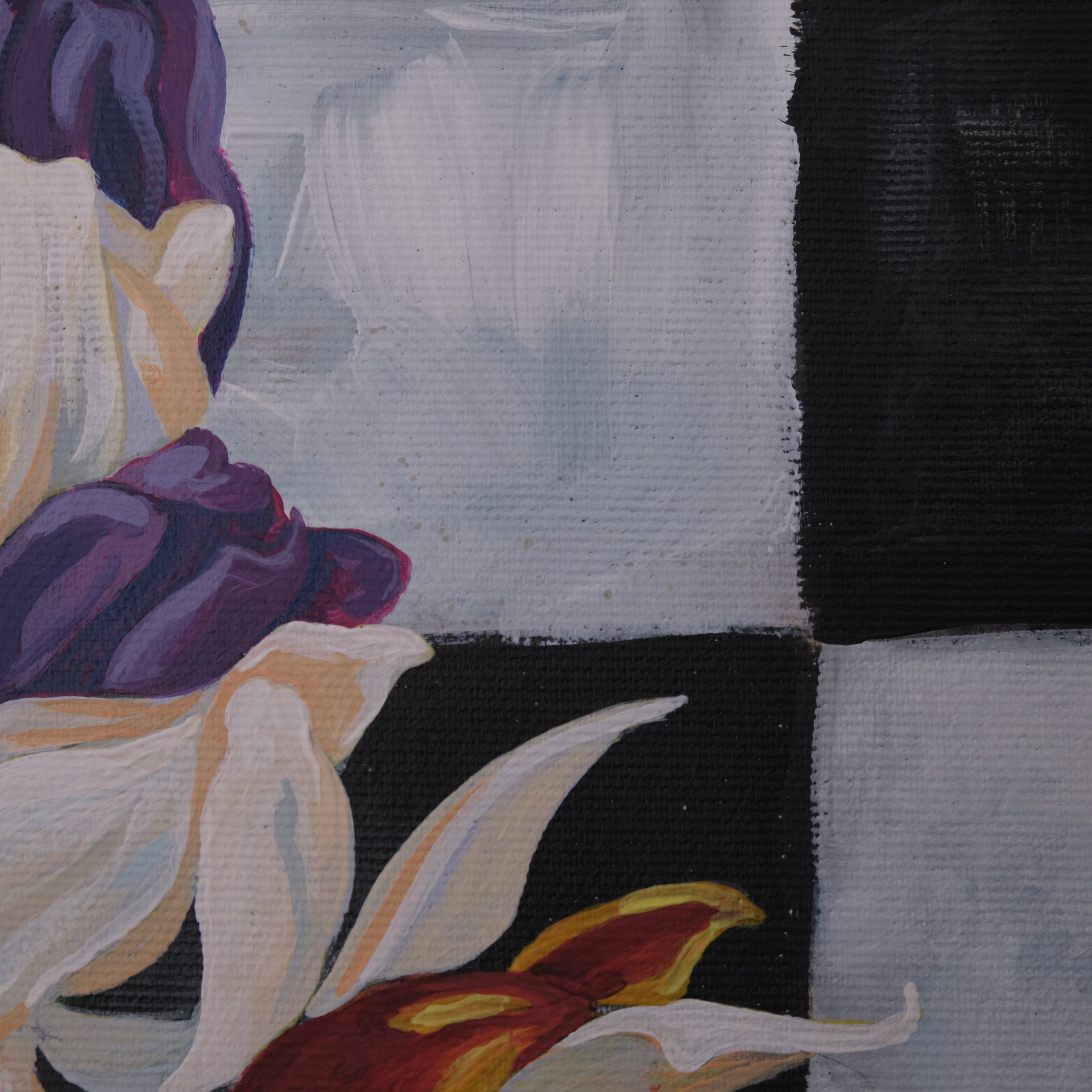 Mae – original acrylic painting on canvas, detail shot, by Studio Carol
