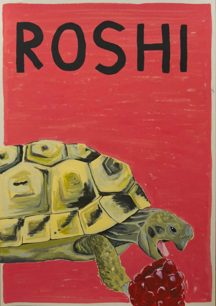 Custom pet portrait commission, example, hand-painted by Studio Carol