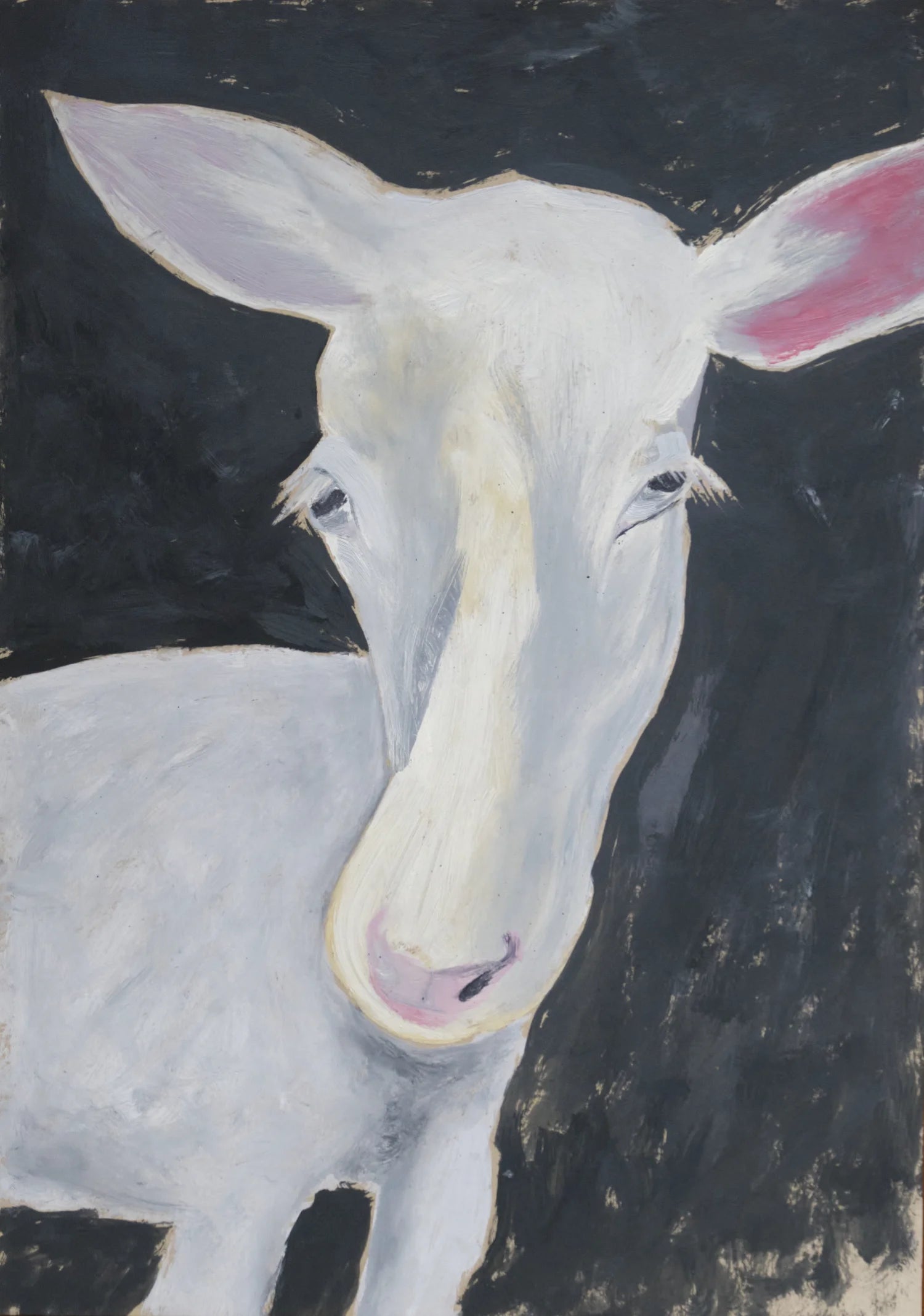 Suck Your Own Tits – original oil painting on paper by Studio Carol