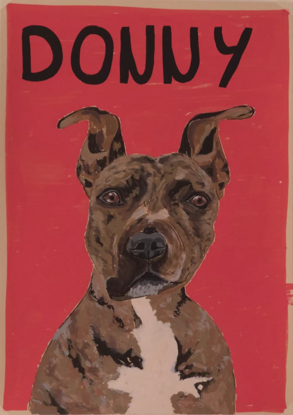 Custom pet portrait commission, example, hand-painted by Studio Carol