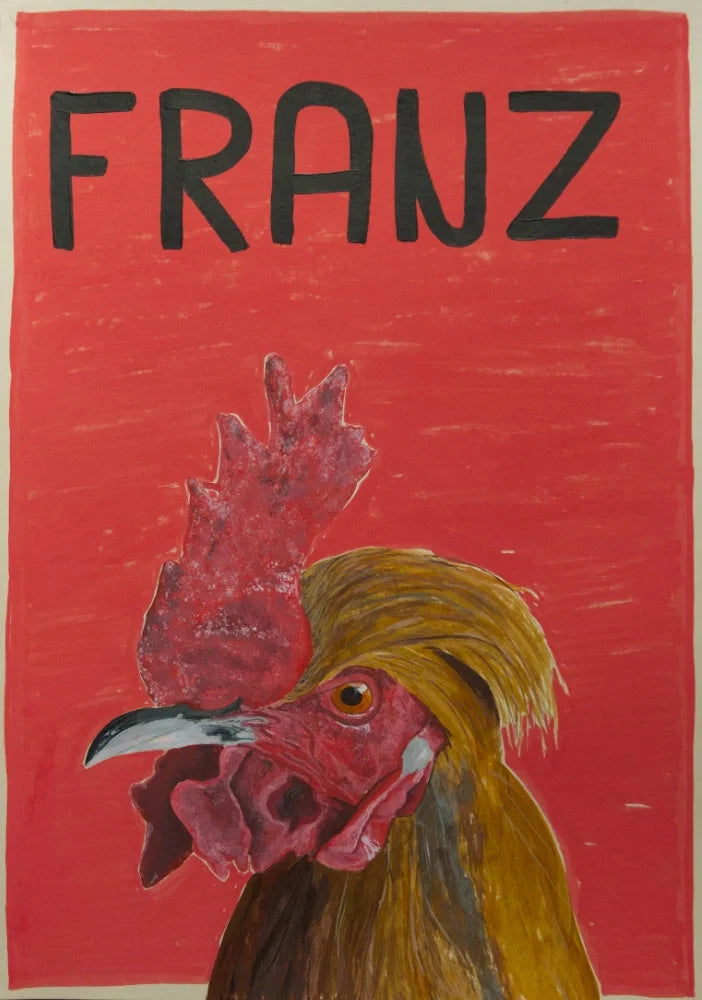 Custom pet portrait commission, example, hand-painted by Studio Carol